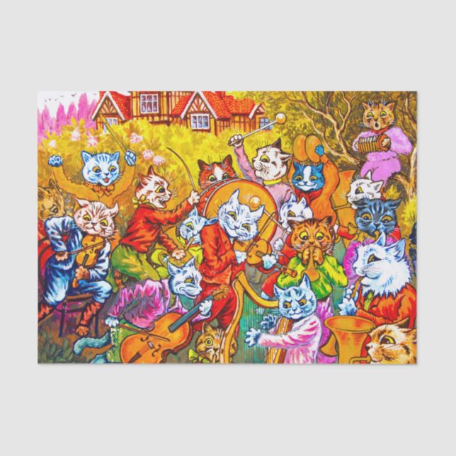 Cat Musical Band Tissue Paper (Front)