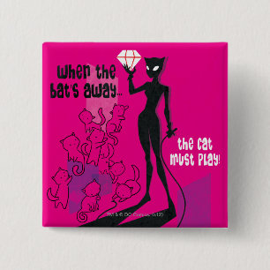 Cat Must Play 2 Inch Square Button