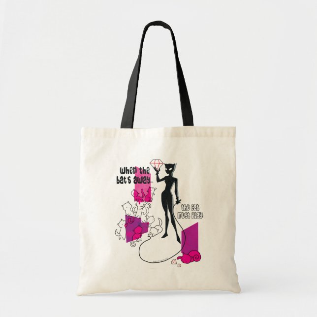 Cat Must Play Tote Bag (Front)
