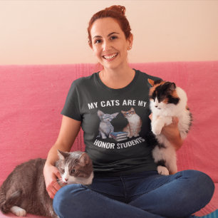CAT - MY CATS ARE MY HONOR STUDENTS T-SHIRTS