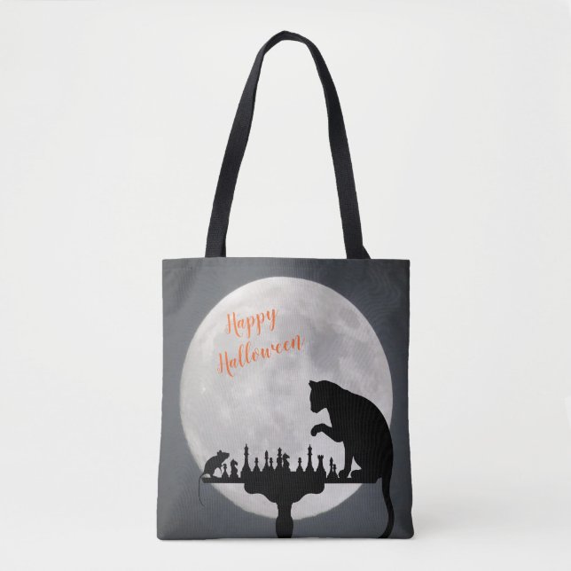 Cat N Mouse Reusable Trick or Treat Halloween Bag (Front)
