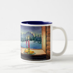 CAT NAP by SHARON SHARPE Two-Tone Coffee Mug