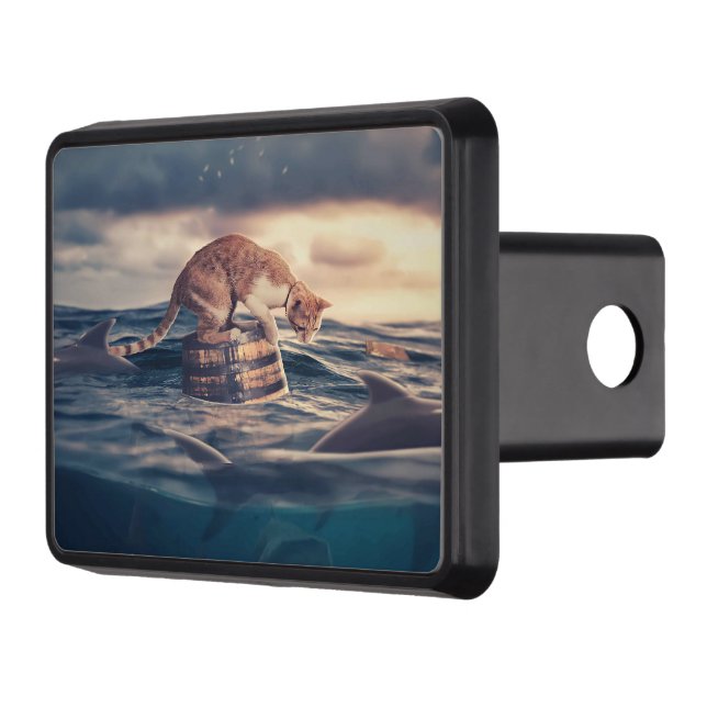 Cat Nap Dream or Nightmare Trailer Hitch Cover (Left)