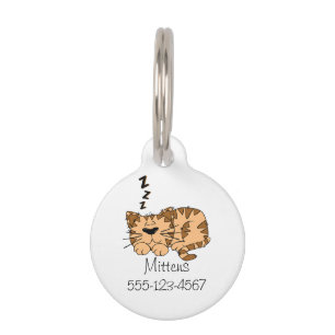 Cat Nap Kitty Pet Tag