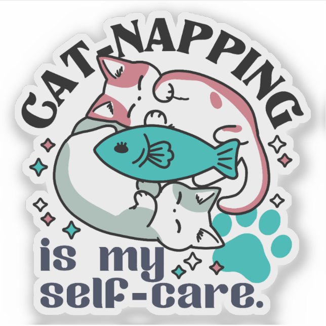 Cat-Napping Is My Self-Care: Cute Sleepy Cats (Front)