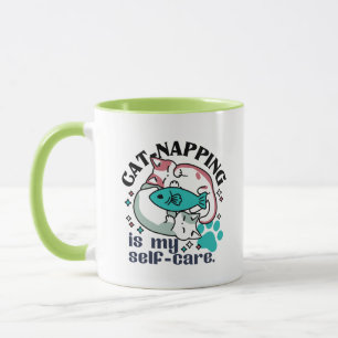 Cat-Napping Is My Self-Care: Cute Sleepy Cats Mug