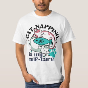 Cat-Napping Is My Self-Care: Cute Sleepy Cats T-Shirt