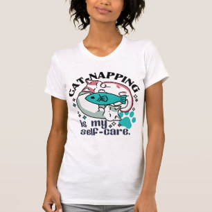 Cat-Napping Is My Self-Care: Cute Sleepy Cats T-Shirt