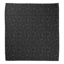Cat Naps (Small Black) Bandana Scarf
