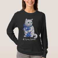Cat National Apraxia Awareness Month Blue Ribbon