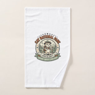 Cat National Park Cat National Park Poster Cat Vin Hand Towel