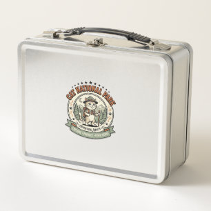 Cat National Park Cat National Park Poster Cat Vin Metal Lunch Box