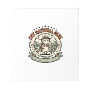 Cat National Park Cat National Park Poster Cat Vin Notepad