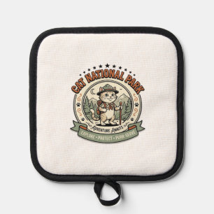 Cat National Park Cat National Park Poster Cat Vin Pot Holder