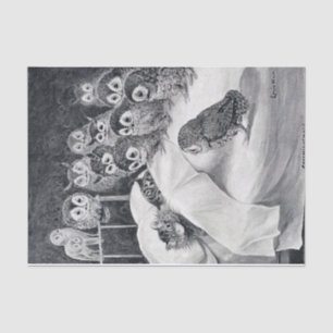 Cat Nightmare Owl Bird, Louis Wain Tissue Paper