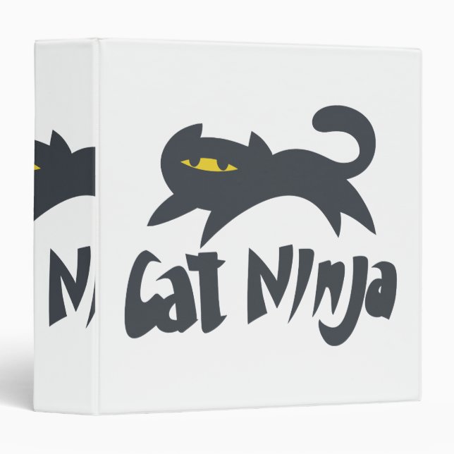 Cat ninja - Choose background colour Binder (Front/Spine)