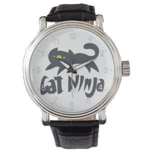 Cat ninja - Choose background colour Watch