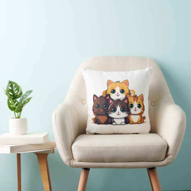 Cat Nip 16x16 Throw Pillow (Chair)