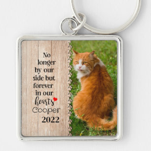 Cat No Longer By Our Side But Forever In Our Heart Keychain