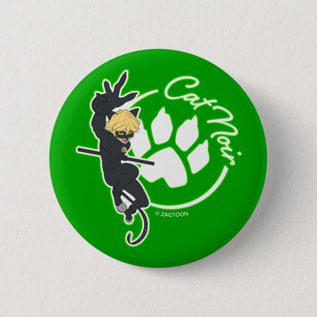 Cat Noir Badge 2 Inch Round Button (Front)