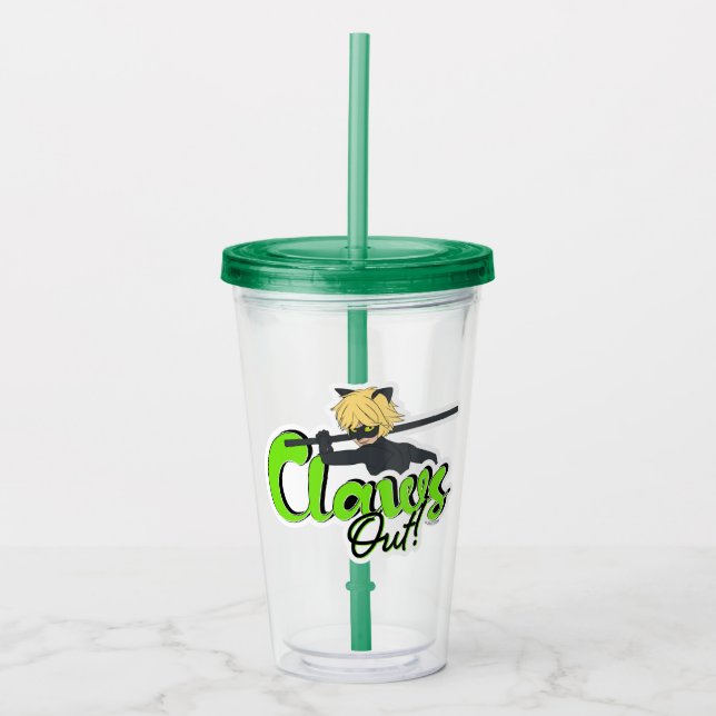 Cat Noir | Claws Out! Acrylic Tumbler (Front)