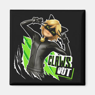 Cat Noir Claws Out Graphic Magnet