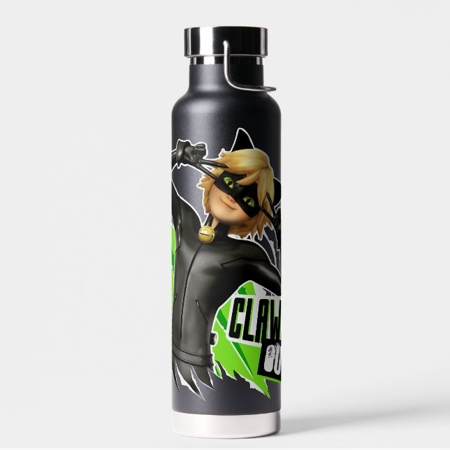 Cat Noir | Claws Out Graphic Water Bottle (Left)