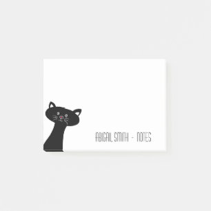 Cat noir mûr Notes personnalisées Post-it® 4 x 