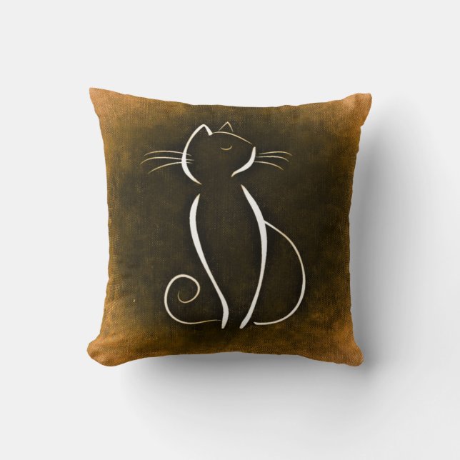 Cat Noir Orange Pillow (Front)