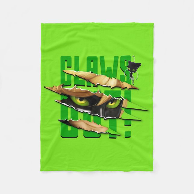 Cat Noir & Plagg | Claws Out Fleece Blanket (Front)
