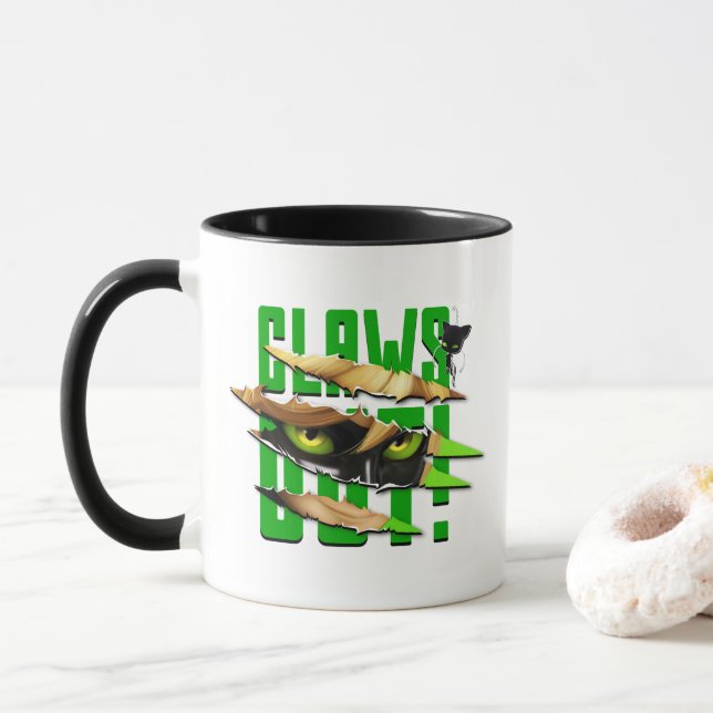Cat Noir & Plagg | Claws Out Mug (With Donut)