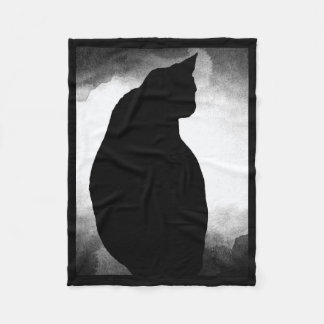Cat Noir Silhouette Couverture polaire