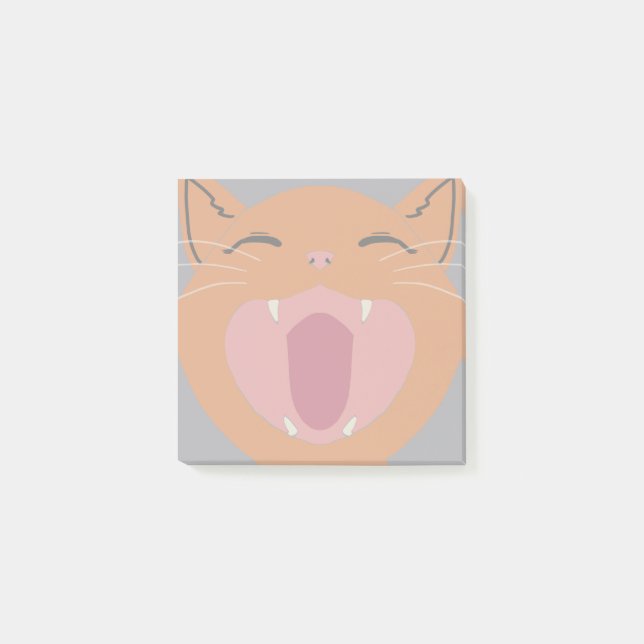 Cat Nom Orange Post-it Notes (Front)
