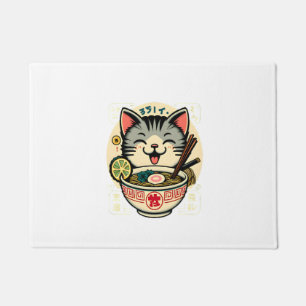 Cat Noodle Japanese Anime ga Kawaii Cat Doormat