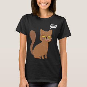 Cat Nope Statement Graphic T-Shirt