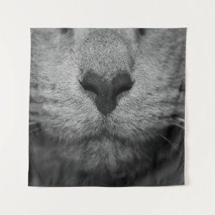 CAT NOSE IN BLACK AND WHITE TAPESTRY