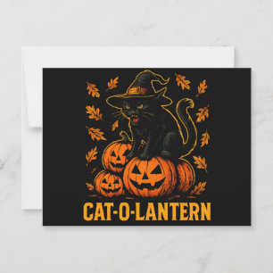 CAT-O-LANTERN POSTCARD