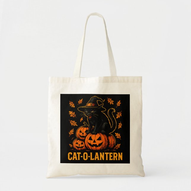 CAT-O-LANTERN TOTE BAG (Front)