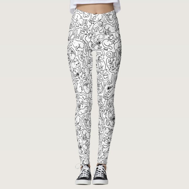 Cat Obsédé - Crazy Cat Lady Leggings (Devant)