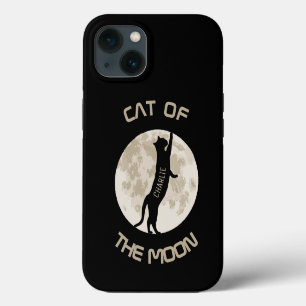 Cat Of The Moon Personalize name iPhone 13 Case
