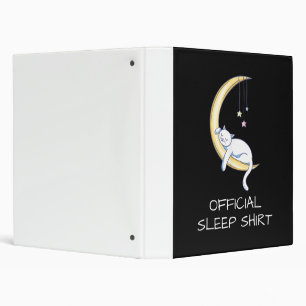 Cat official sleep shirt Cat owner gift Binder
