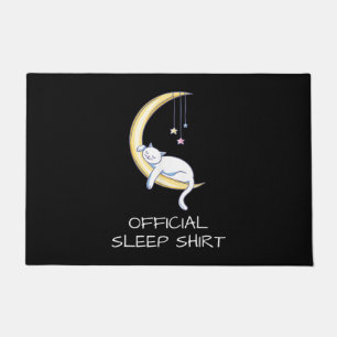 Cat official sleep shirt   Cat owner gift Doormat