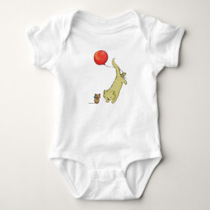 Cat on a balloon baby bodysuit