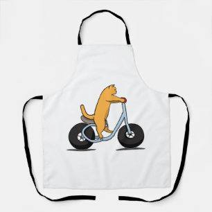 Cat on a Bike Funny Cat Lover and Bicyclist Apron