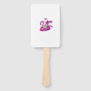 Cat On A Pool Funny Spooky Summer Summerween Hallo Hand Fan