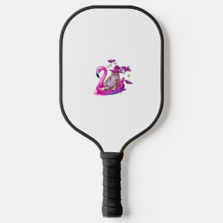 Cat On A Pool Funny Spooky Summer Summerween Hallo Pickleball Paddle