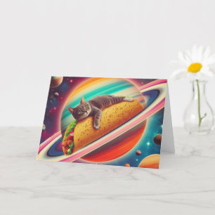 Cat on a Taco Planet, All Occasion Card