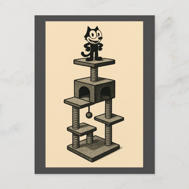 Cat On A Tree Postcard (Front)