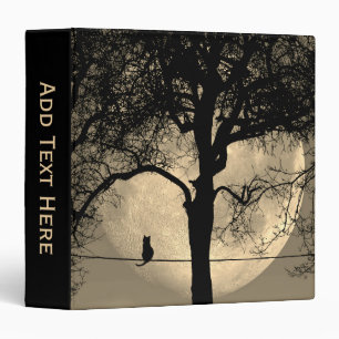 Cat on a Wire Full Moon Personal Binder