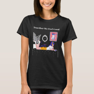 Cat On Back Together We Feel Good T-Shirt